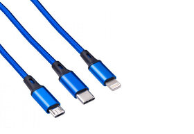 Nabíjecí USB kabel - 3in1 - USB, USB C, USB micro, lightning - 3