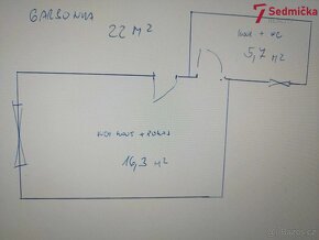 Pronájem byty 1+kk, 22 m2 - Žďár nad Sázavou 1, ev.č. 00519 - 3