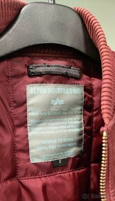 Burgundy bunda Alpha Industries MA-1 VF vel.S dámská - 3