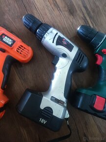 Aku vrtačky (3ks) - Bosch, Black&Decker, Asist - 3