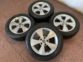 Originalní ALU kola Škoda 5x112 r16 zimní pneu 7mm - 3