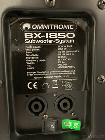 SUBWOOFER OMNITRONIC BX-1850 600W RMS - 3