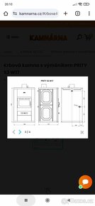 Krbová kamna s výměníkem Prity S3 W17 - černá nová - 3