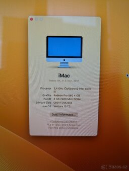 Apple iMac 2017 21,5" 4K Retina  i5 8GB Radeon Pro 560 4GB - 3