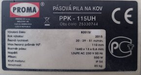 Pásová pila na kov Proma - 3