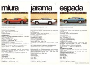 prospekty LAMBORGHINI MIURA-JARAMA-ESPADA a ESPADA 400gt - 3