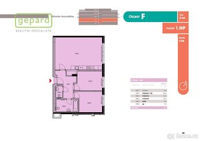 Prodej 3+kk, 82,5m2, sklep. kóje, garážové stání v projektu  - 3