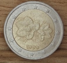 2 Euro 1999 Finsko pšeničnoražba ,hviezdy asymetricky. - 3