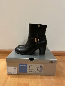 Černé kožené boty Gabor vel. 38 - 3
