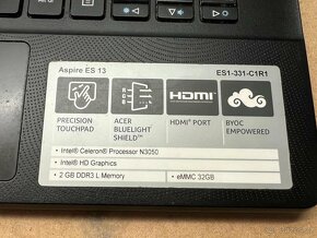 Predám notebook Acer 13,3"Aspire ES 13 na diely alebo opravu - 3