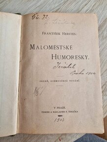 r. 1903 KNIHA Maloměstské humoresky - 3