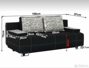 Rozkládací pohovka s úložným prostorem. - 3