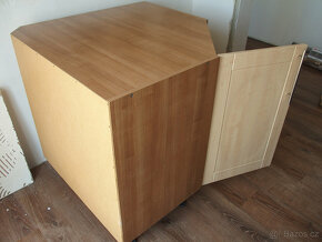 Rohová kuchyňská skříňka, dvířka jasan, 83,5 cm / 50,3 cm - 3