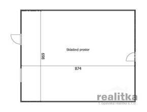 Pronájem skladového prostoru 61 m2, Opava, ul. U Opavice - 3