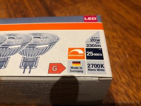 Sada 5x LED žárovka GU5.3 MR16 3,4W 2700K 230lm 12V Osram - 3