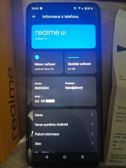 Realme note 50 TOP STAV ZARUKA - 3