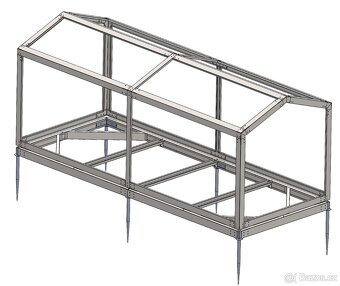 Ocelový nadzemní nosný rošt 3,1x7,8m, pozink - 3