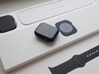 APPLE Watch Series 8 45mm Midnight - ZÁRUKA-TOP STAV-100%b - 3