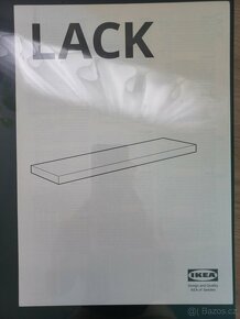 Nová nástěnná police Ikea Lack, černohnědá, 110x26 cm - 3