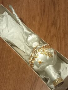 Vánoční špička, ozdoba, retro skleněná - 3