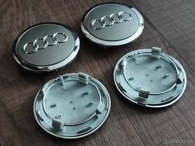 Audi stredové kryty 69mm Grafit chróm - 3