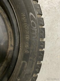 Prodám plechové kolo na aixam 145/60 r13 65q pneu KO - 3