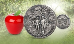 GARDEN OF EDEN Adam Eve 5 Oz Silver Coin jen 750 ks - 3