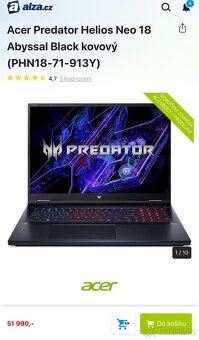 Acer Predator Helios Neo 18 Abyssal Black kovový - 3