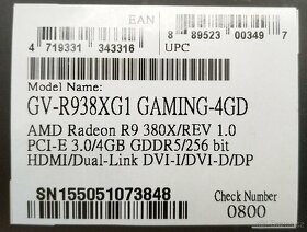 Gigabyte R9 380X Gaming 4GB DDR5 - 3