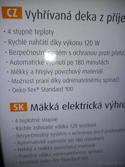 ELEKTRICKA  VYHŘIVANA  DEKA - 3