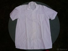 Bílá pánská košile a zástěra, vel. 41, dva páry - 3