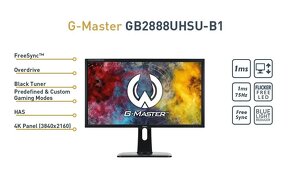 4K UHD Herní monitor 28" G-MASTER GB2888UHSU-B1 - 3