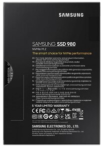 Nový, nevyužívaný,rychlý M2 SSD 500GB Samsung SSD980EVO - 3