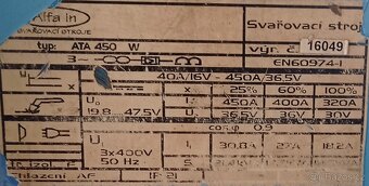MIG/MAG svářečka Alfa in ATA 450W - 3