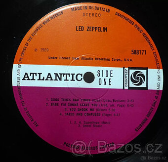 Led Zeppelin 1 I 588171 1st UK 1969 Superhype tyrkysová neko - 3