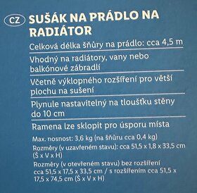 Aquapur sušák na prádlo na radiátor - 3