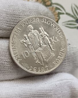 Stříbrná 10ks 1944 varianta bez křížku na kapli Top stav Lux - 3