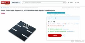 Beurer BF 700 osobní diagnostická váha s bluetooth nová, - 3