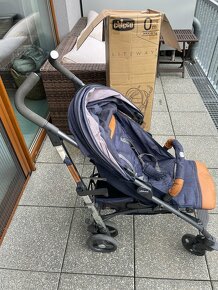 Kočářek buggy Chicco Lite Way 3 Top, denim, ve skvelem stavu - 3