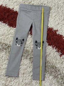 Šedé skinny džíny H&M vel.110, 4-5 let - 3