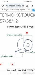 Termo kotoučky 57 /38/12 - 3