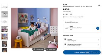 IKEA postel 90x200 SLÄKT rozkládací - dvě lůžka - 3