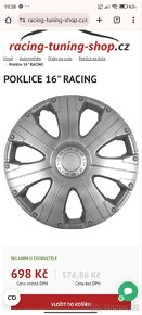 Poklice Racing 16" SLEVA - 3