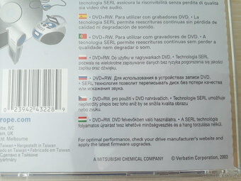 DVD+RW 4x Verbatim AZO 4,7 GB použité, funkční - 3