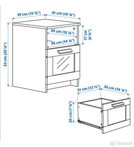 IKEA Brimnes noční stolek 2ks - 3