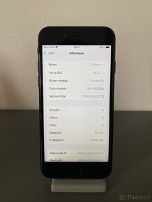 iPhone SE 2020 64GB černý - baterie 100% - 3