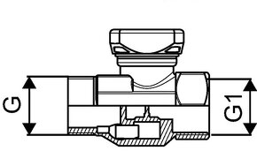 Uponor Vario regulační kulový ventil G1 - Rp1, Set - 3