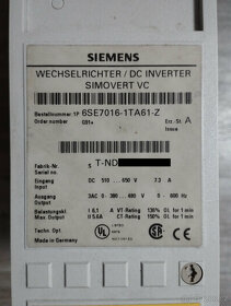 DC INVERTER SIEMENS SIMOVERT VC - NOVÝ - 3