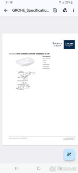 Nove umyvadlo Grohe 55cm  se sifonem - 3