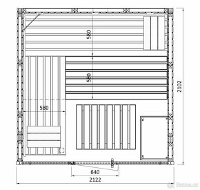 Moderní interiérová izolovaná sauna - 3